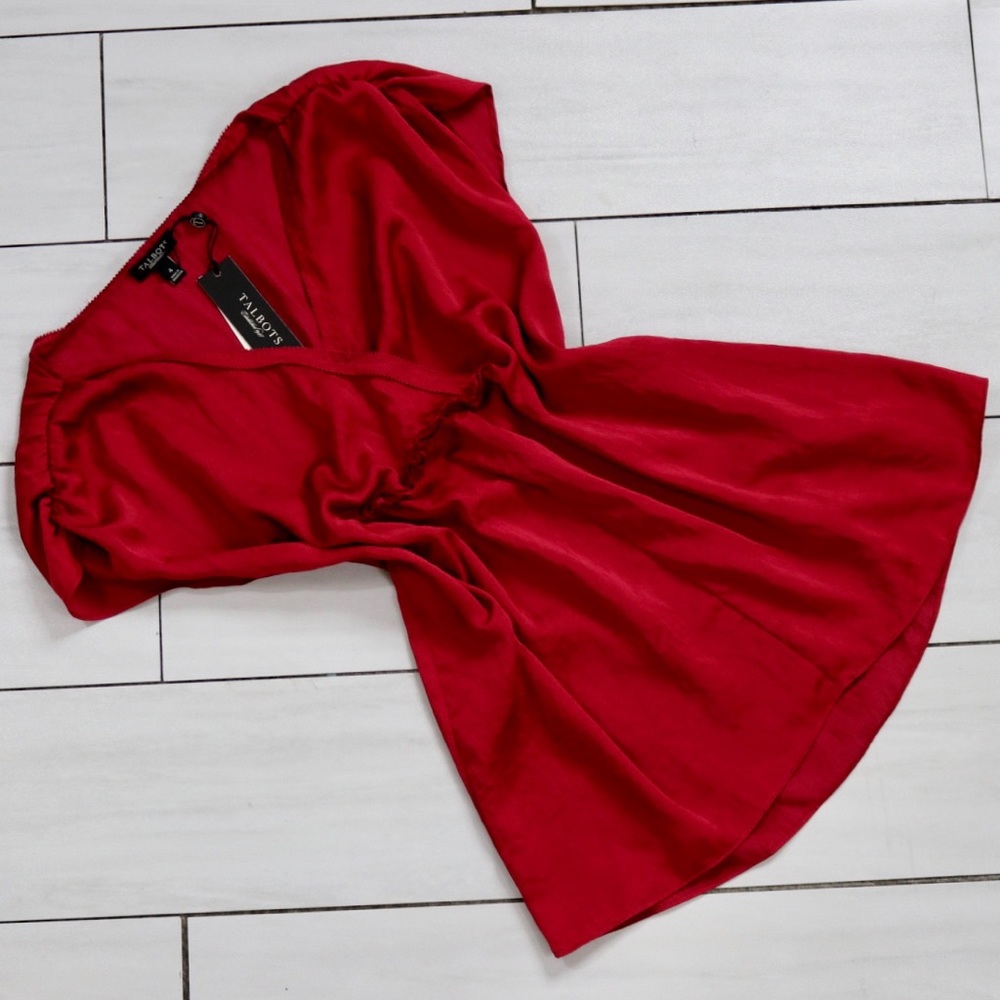 Talbots Crushed Silk Style Top